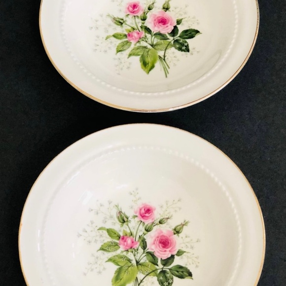 Vintage Hall Superior Quality Heather Rose 5 1/8” Fruit Berry Bowls Set of four. - Picture 3 of 7